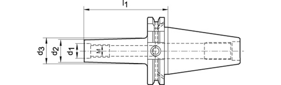 Fräserdorn für Einschraubfräser SK40 DIN69871AD/B M10x100mm FORTIS