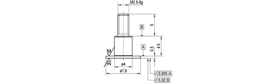 Messeinsatz Stahl Typ 22/ 7,5mm KÄFER