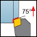 Außen, 100° rhombisch, plan, 75° Einstellwinkel