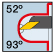Innen 35° rhombisch 142° Einstellwinkel
