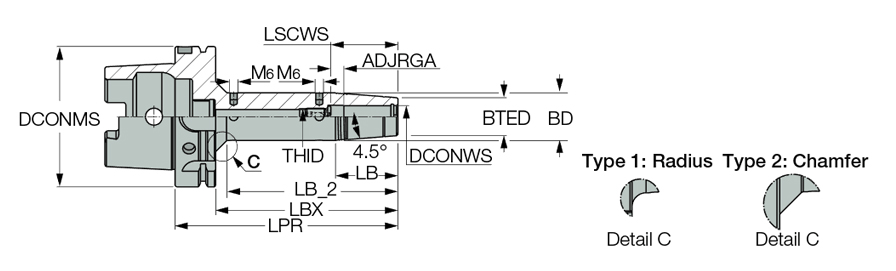 HSK A100 SRKIN3/8X3.625CX