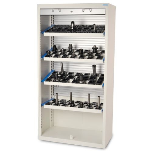 CNC-Rollladenschrank mit Kunststoff Rollladen inkl. 4 x CNC-Werkzeugaufnahmerahmen, Tiefe 500, R 36-16